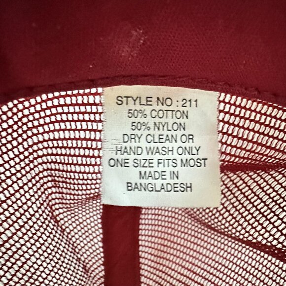 West Livin Decky Trucker Hat Rope Adjustable Snap Back Wine Red Cotton Blend - Picture 9 of 9